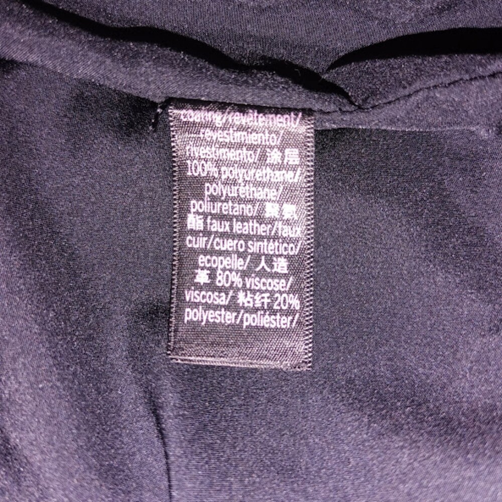 NWT Victoria's Secret Large Pebbled Faux Leather Black Motorcycle Jacket - Picture 14 of 14